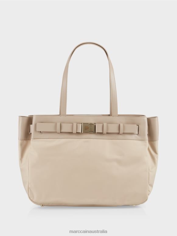 Accessory Bleached Sand J8XFX1495 Nylon "Rethink Together" Shopper Marc Cain