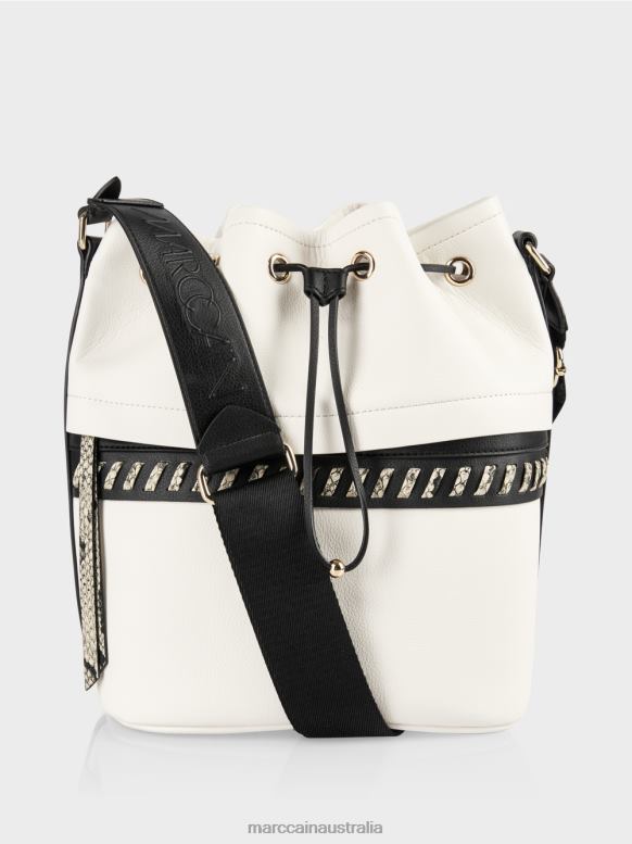 Accessory White And Black J8XFX1529 "Rethink Together" bucket bag Marc Cain