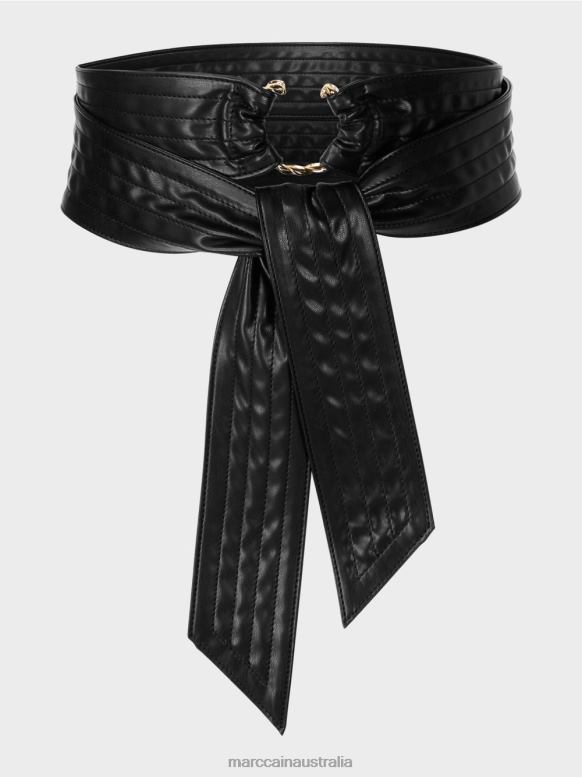 Accessory Black J8XFX1743 Waist belt with twisted decorated ring Marc Cain