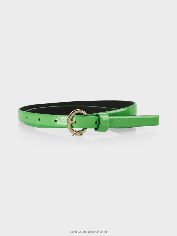 Accessory Dark Apple Green J8XFX1662 Narrow waist belt in cowhide nappa Marc Cain