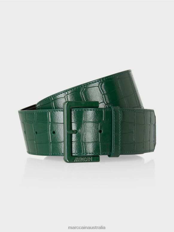 Accessory Dark Forest J8XFX1744 Crocodile-look cowhide belt Marc Cain