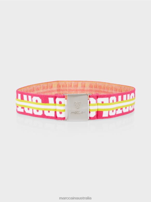 Accessory Super Pink J8XFX1719 Colourful waist belt with a metal buckle Marc Cain