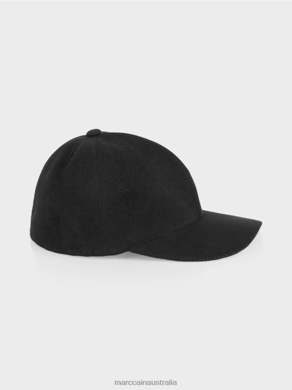 Accessory Black J8XFX1664 Cotton cap Marc Cain