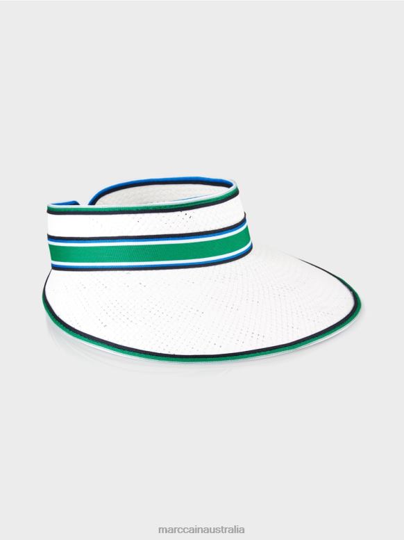 Accessory Bright Basil Leaf J8XFX1710 Sun shield in straw hat look Marc Cain