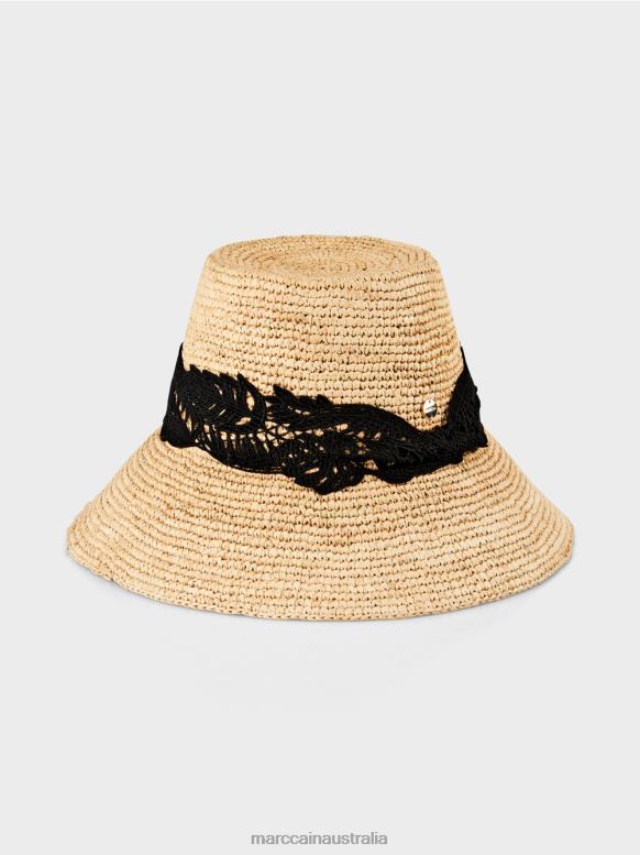 Accessory Raffia J8XFX1725 Cloche-style sun hat Marc Cain