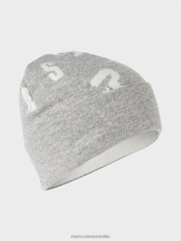 Accessory Silver Grey J8XFX1694 Knitted "Rethink Together" cap Marc Cain