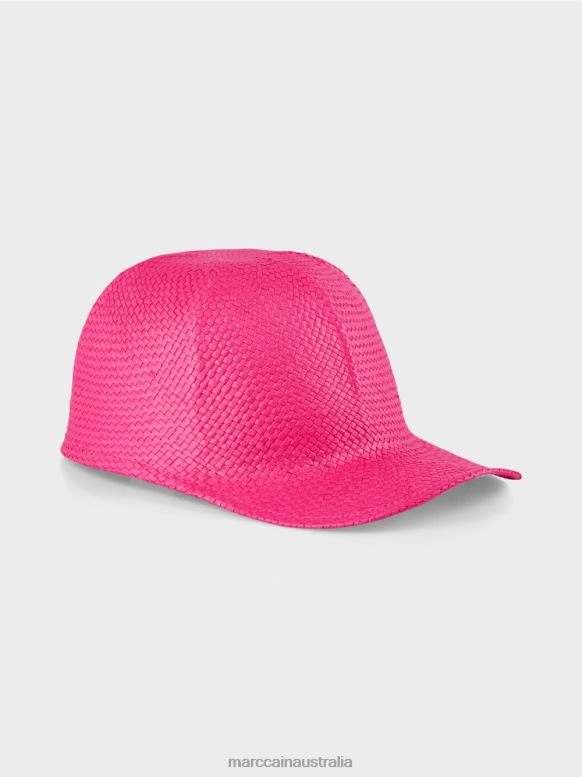 Accessory Super Pink J8XFX1718 Plain-coloured cap with large sun shield Marc Cain