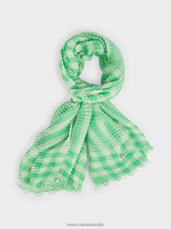 Accessory Bright Jade J8XFX1737 Scarf in Vichy checks Marc Cain