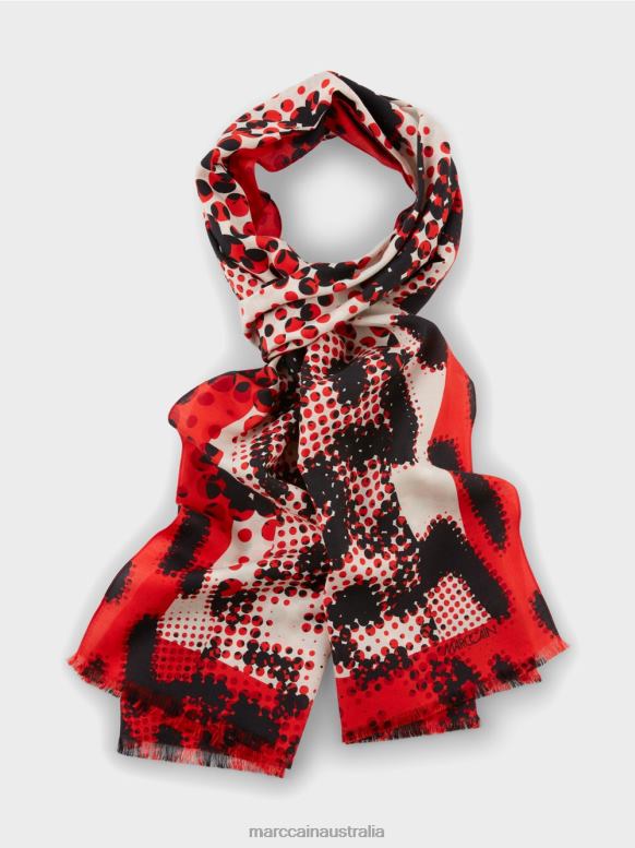 Accessory Campari J8XFX1669 Scarf with animal fur motif Marc Cain