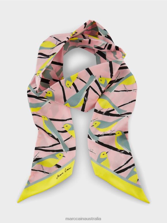 Accessory Dark Sky Blue J8XFX1703 Elegant silk tie Marc Cain