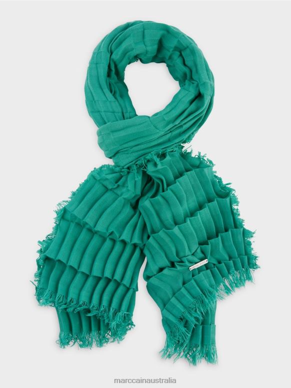 Accessory Enamel J8XFX1655 Scarf with pleated structure Marc Cain