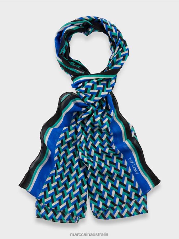 Accessory Enamel J8XFX1658 Scarf with 3D effect print Marc Cain