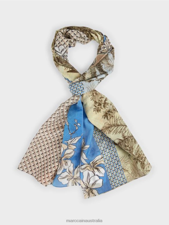 Accessory Soft Breath J8XFX1728 Scarf with mixed patterns Marc Cain
