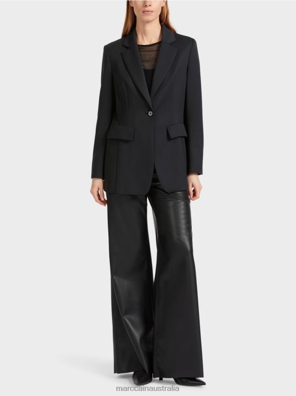 Clothing Black J8XFX154 Close-fitting decorative pockets blazer Marc Cain