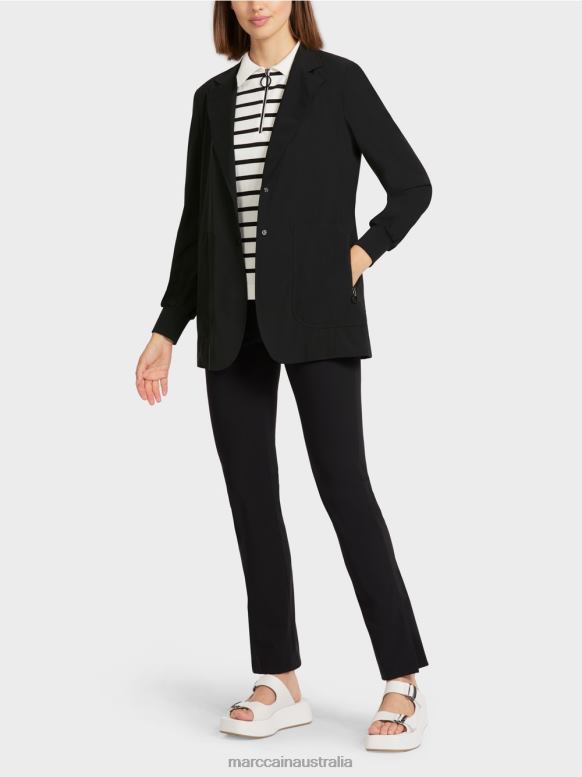 Clothing Black J8XFX200 Blazer with sporty details Marc Cain