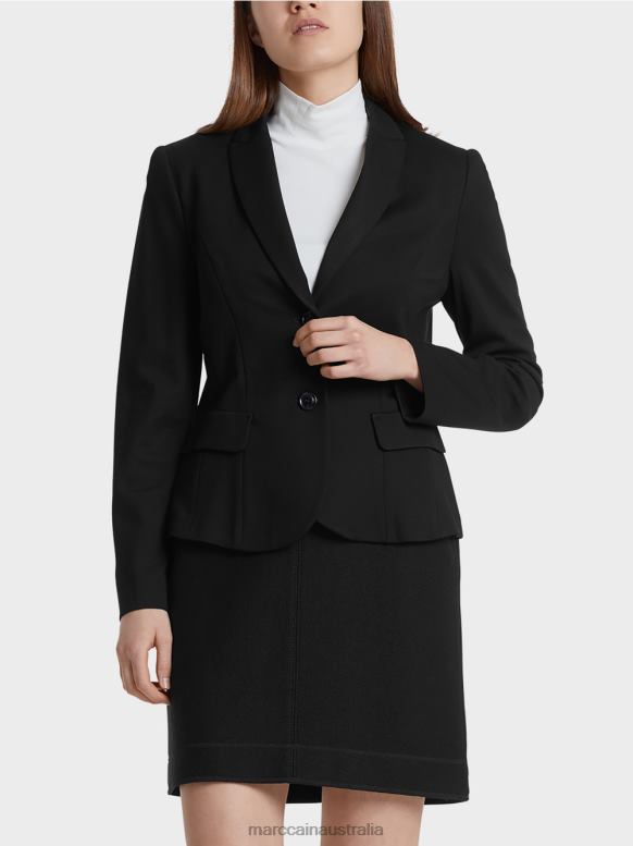 Clothing Black J8XFX214 Light blazer in fine jersey Marc Cain