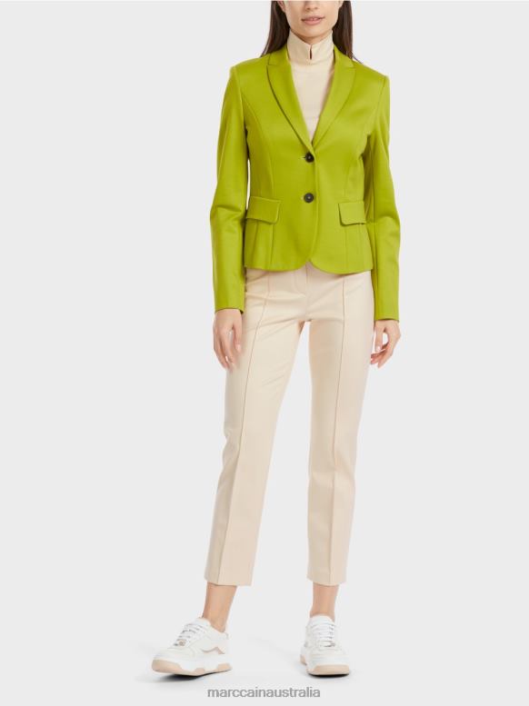 Clothing Bright Olive Green J8XFX175 Fitted blazer with narrow lapel Marc Cain