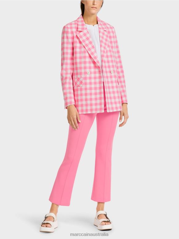 Clothing Bright Pink J8XFX194 Blazer with Vichy check Marc Cain