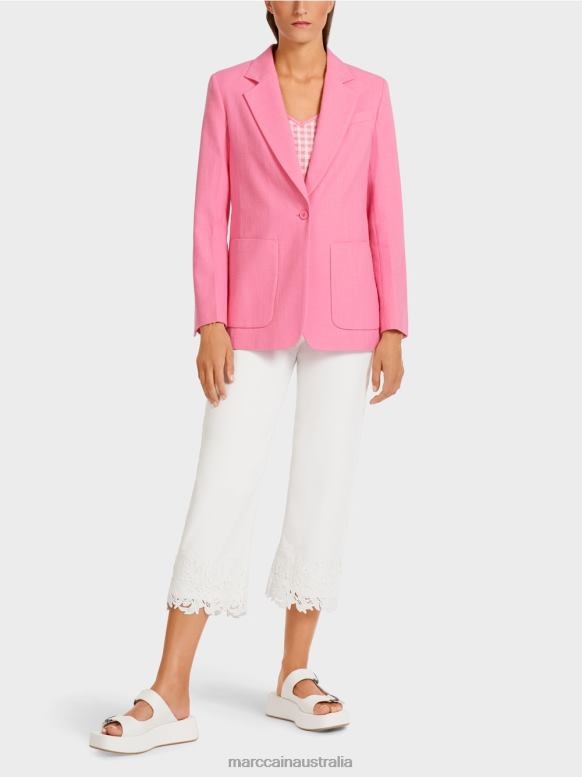 Clothing Bright Pink J8XFX196 Blazer in a linen look Marc Cain