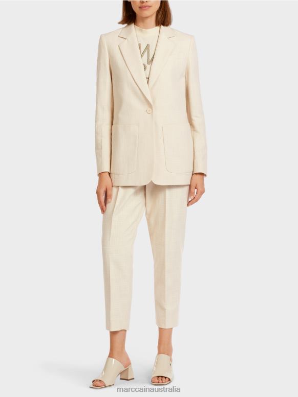 Clothing Creme J8XFX207 Blazer in a linen look Marc Cain