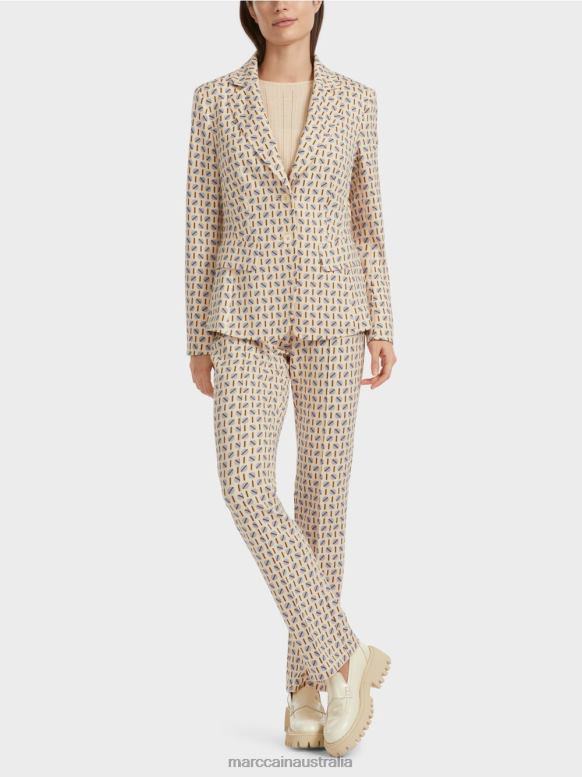 Clothing Dark Cream J8XFX161 Graphic design Blazer Marc Cain