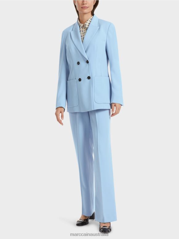 Clothing Dark Summer Sky J8XFX162 Long Blazer Marc Cain