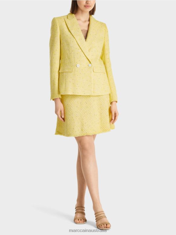 Clothing Lemon Green J8XFX186 Cotton tweed blazer Marc Cain