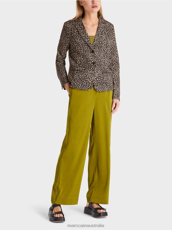 Clothing Powder Cream J8XFX197 Blazer with Leo print Marc Cain