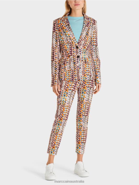 Clothing Royal Purple J8XFX210 Blazer in soft scuba jersey Marc Cain