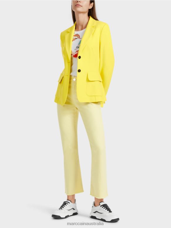 Clothing Soft Lemon J8XFX172 Blazer with princess seams Marc Cain