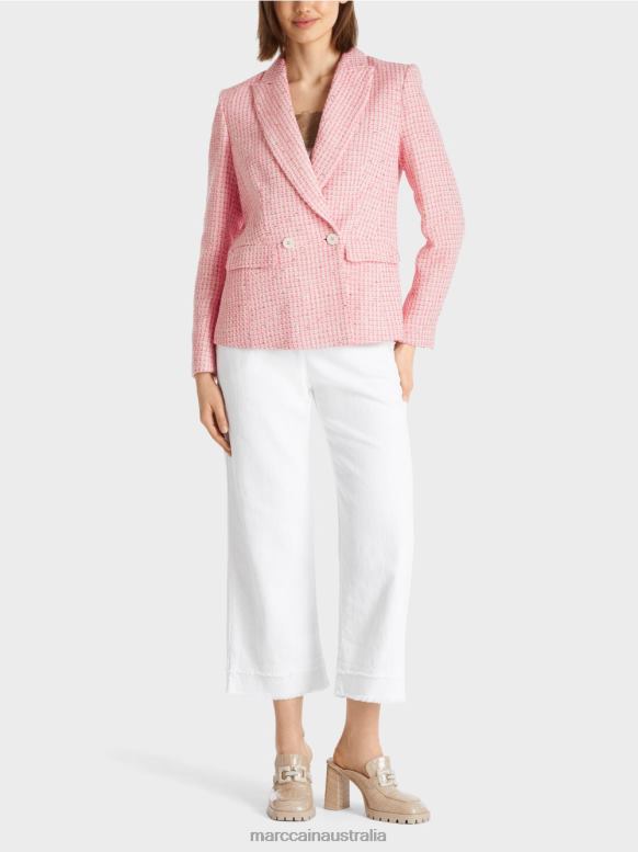 Clothing Soft Pink J8XFX188 Cotton tweed blazer Marc Cain