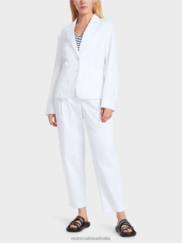 Clothing White J8XFX178 Figure hug "Rethink Together" blazer Marc Cain