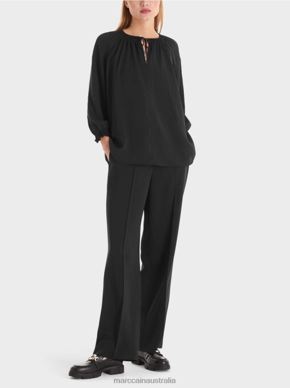 Clothing Black J8XFX900 Blouse "Rethink Together" Marc Cain