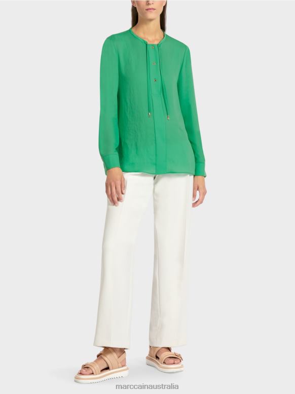 Clothing Bright Jade J8XFX970 "Rethink Together" blouse Marc Cain