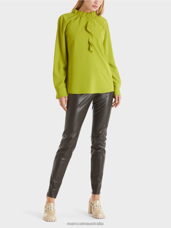 Clothing Bright Olive Green J8XFX901 Flowing blouse Marc Cain
