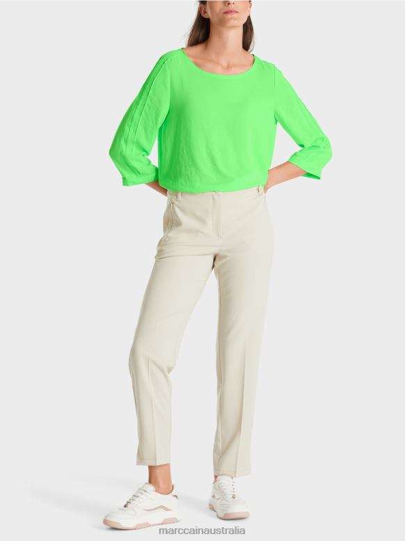 Clothing Bright Shocking Green J8XFX873 Flowing blouse Marc Cain