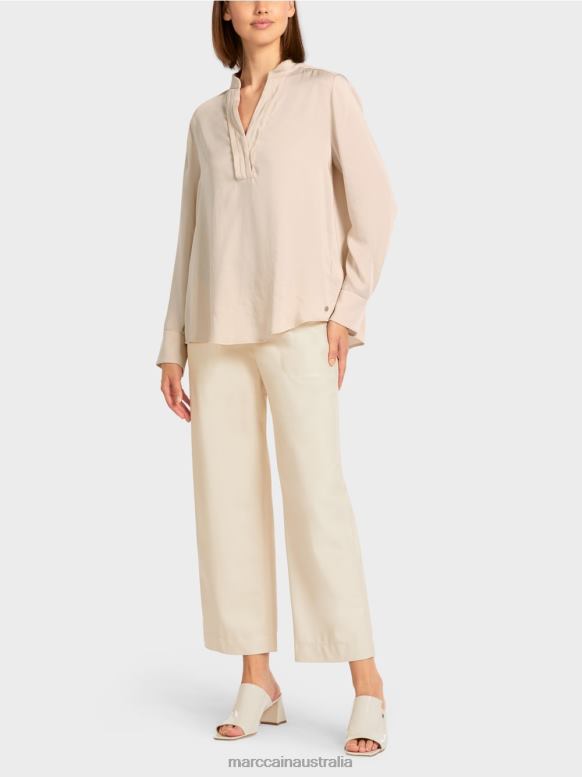 Clothing Creme J8XFX1004 Plain-coloured blouse-style top Marc Cain