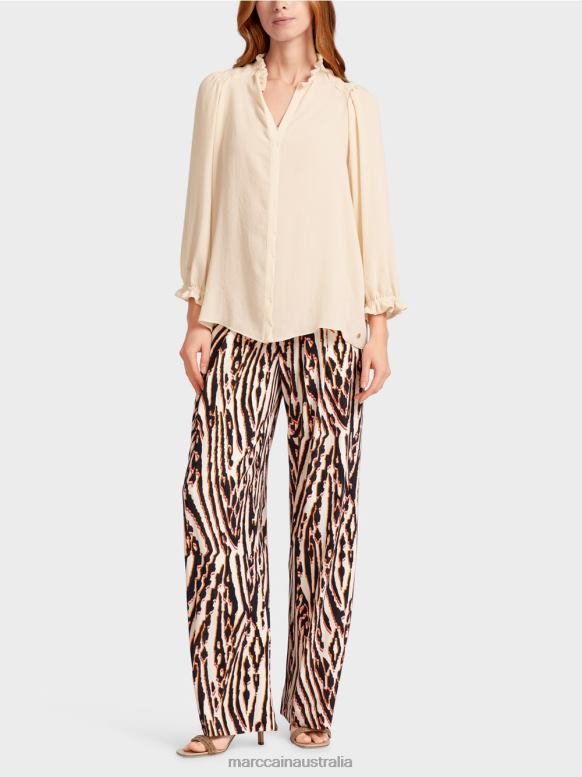 Clothing Creme J8XFX912 "Rethink Together" blouse Marc Cain