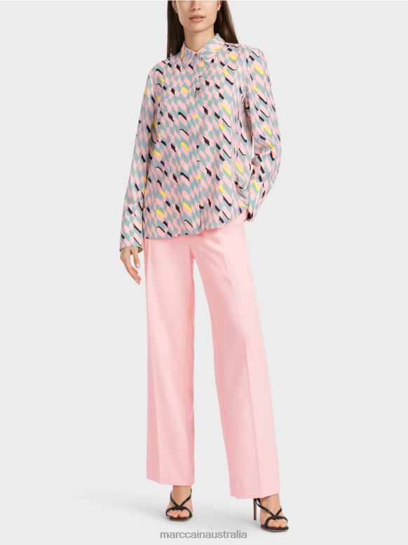 Clothing Dark Sky Blue J8XFX888 Blouse with graphic design Marc Cain