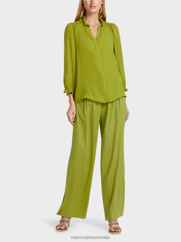 Clothing Deep Oliv Green J8XFX949 "Rethink Together" blouse Marc Cain