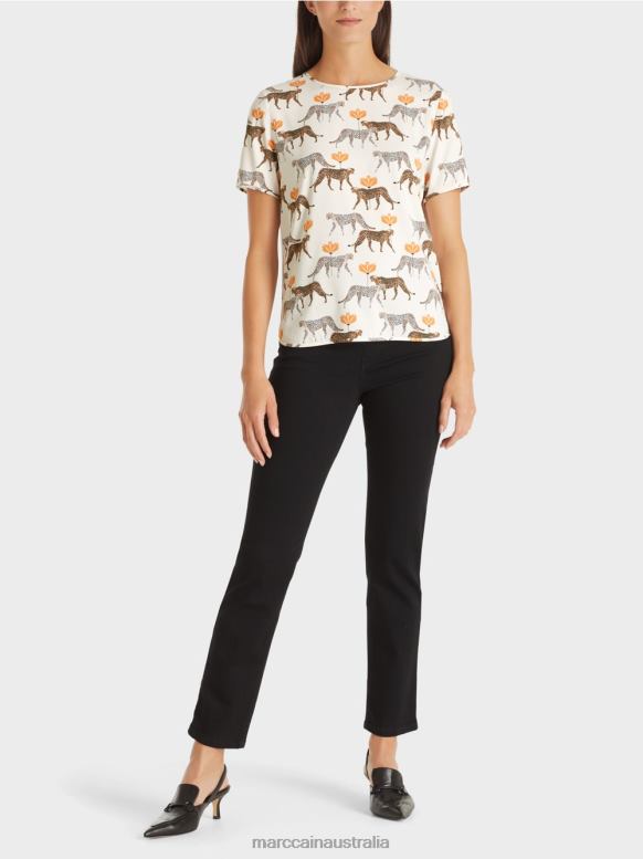 Clothing New Snow White J8XFX998 Blouse shirt with leopards Marc Cain