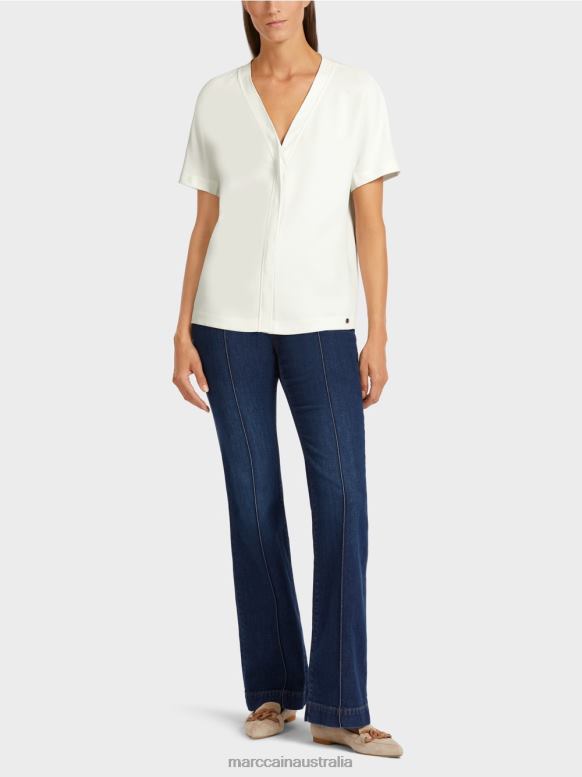 Clothing Off-White J8XFX1015 Plain kimono top Marc Cain