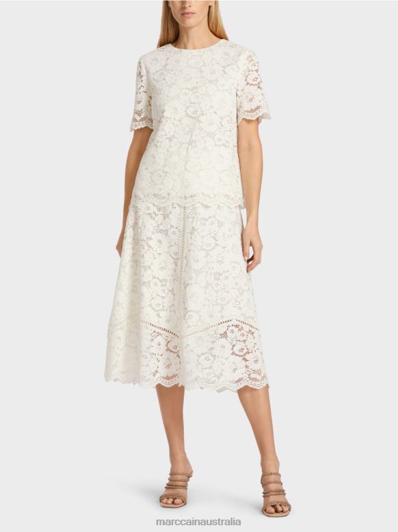 Clothing Off-White J8XFX942 Blouse in lace fabric Marc Cain