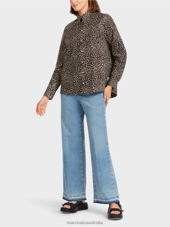 Clothing Powder Cream J8XFX977 "Rethink Together" shirt-style blouse Marc Cain