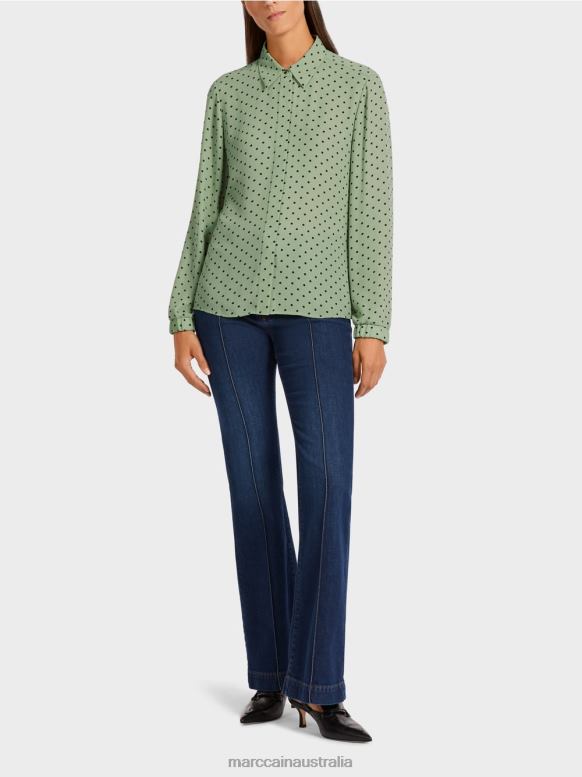 Clothing Powder Mint J8XFX1024 Stylish polka dot blouse Marc Cain