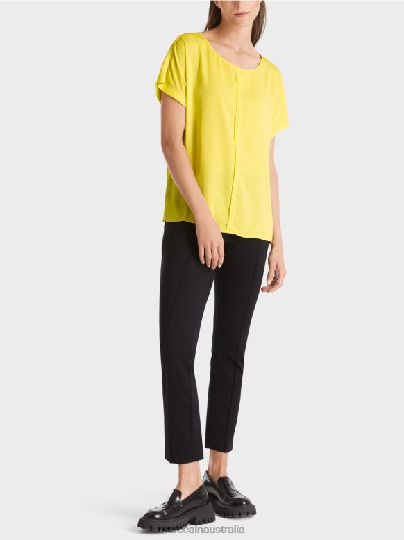 Clothing Soft Lemon J8XFX881 Purist "Rethink Together" blouse Marc Cain