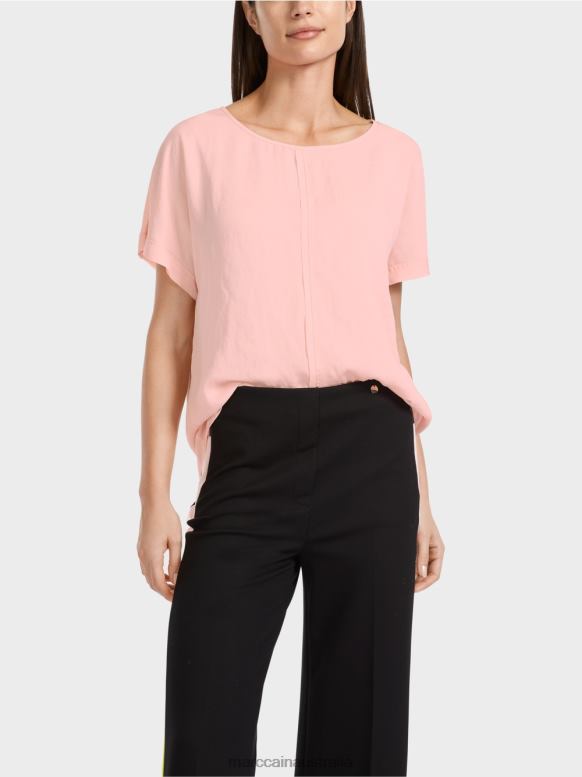 Clothing Soft Powder Pink J8XFX885 Purist "Rethink Together" blouse Marc Cain