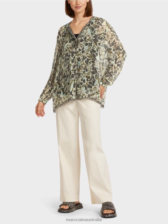 Clothing Soft Skylight J8XFX981 Blouse-style top in viscose crepe Marc Cain