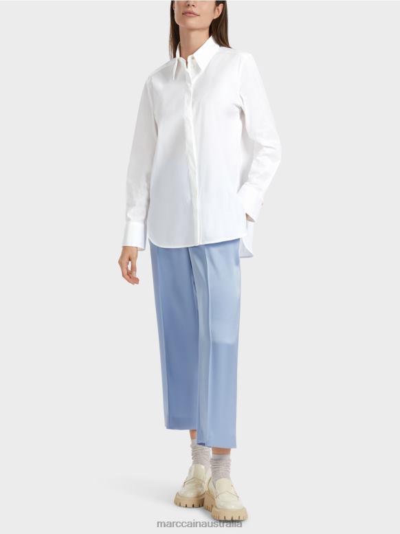 Clothing White J8XFX858 Blouse with extended back Marc Cain