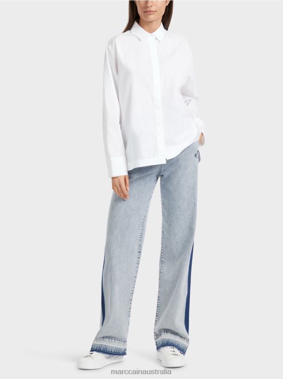 Clothing White J8XFX868 "Rethink Together" Kimono blouse Marc Cain